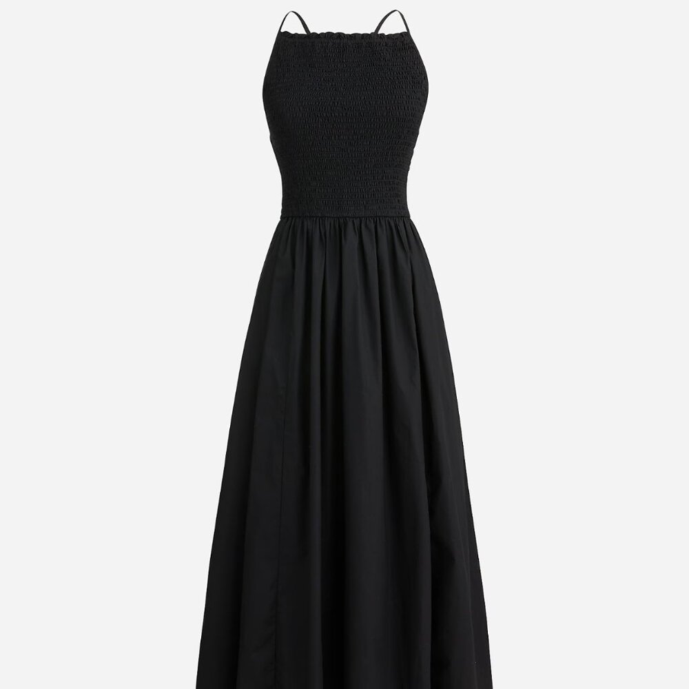 J. Crew Friday Dress in Cotton Poplin Black Size S